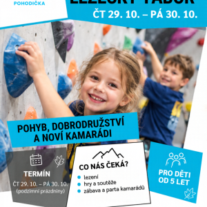 PODZIMNÍ PŘÍMĚSTSKÝ LEZECKÝ TÁBOR OD 5 LET